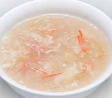 ニ肉入りフカヒレスープあんかけチャーハン